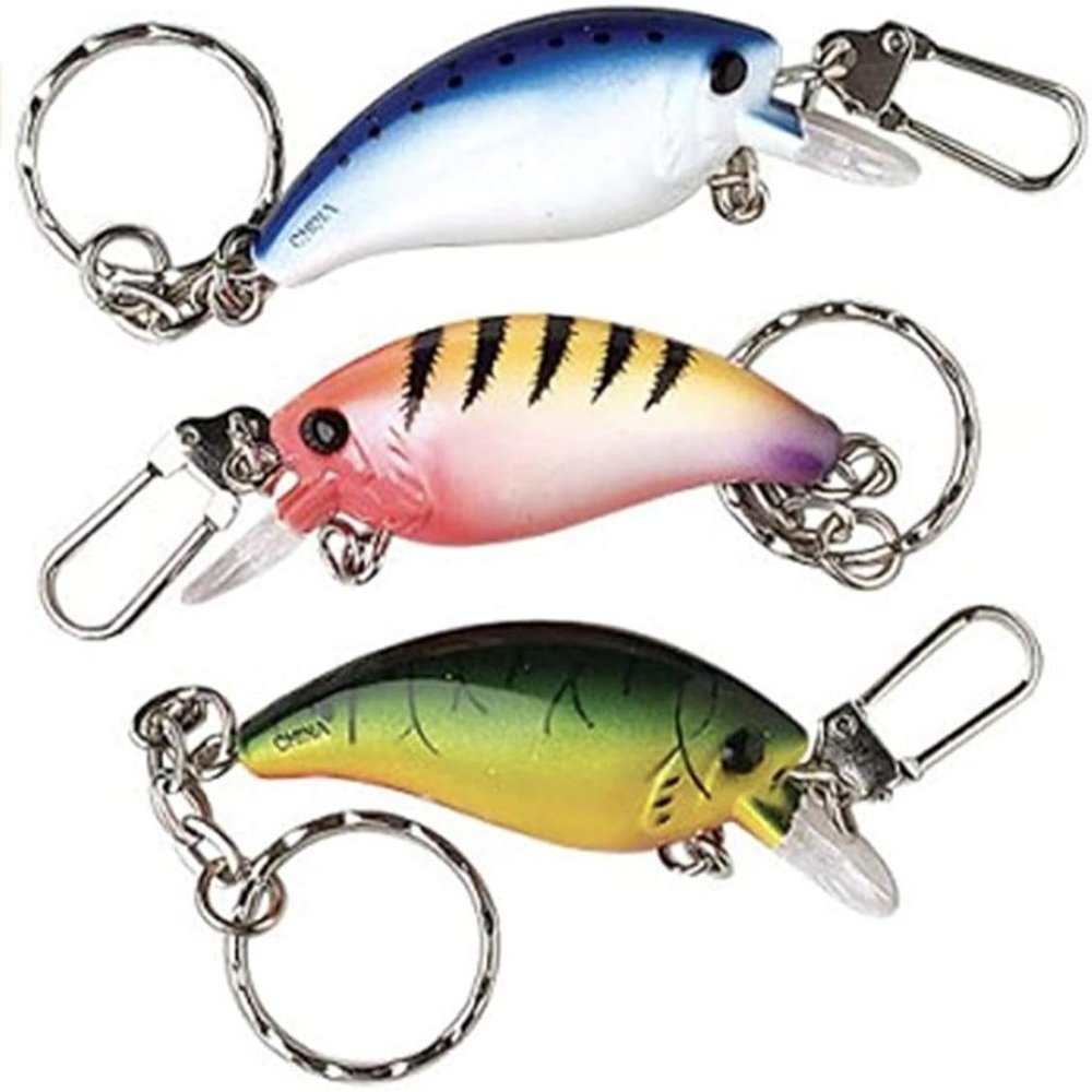 Knick Knacks Fishing Lure One Size Plastic Keychains With Slip On closure